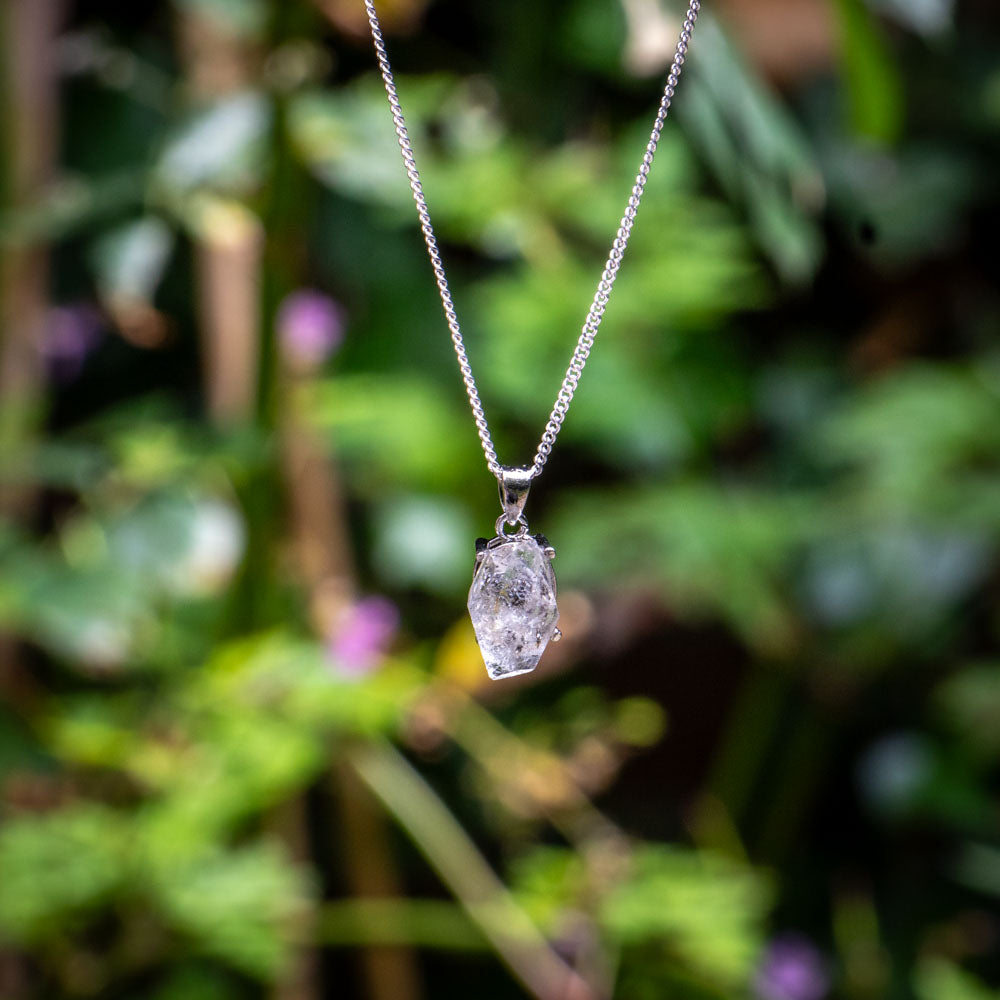 Herkimer Diamant Ketting - 925 Sterling Zilver - Echte edelsteen - Nikkelvrij